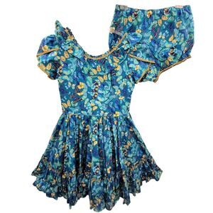 Vintage Butterfly Metallic Trim Ruffle Tiered Swing Lolita Cosplay Dress Panties
